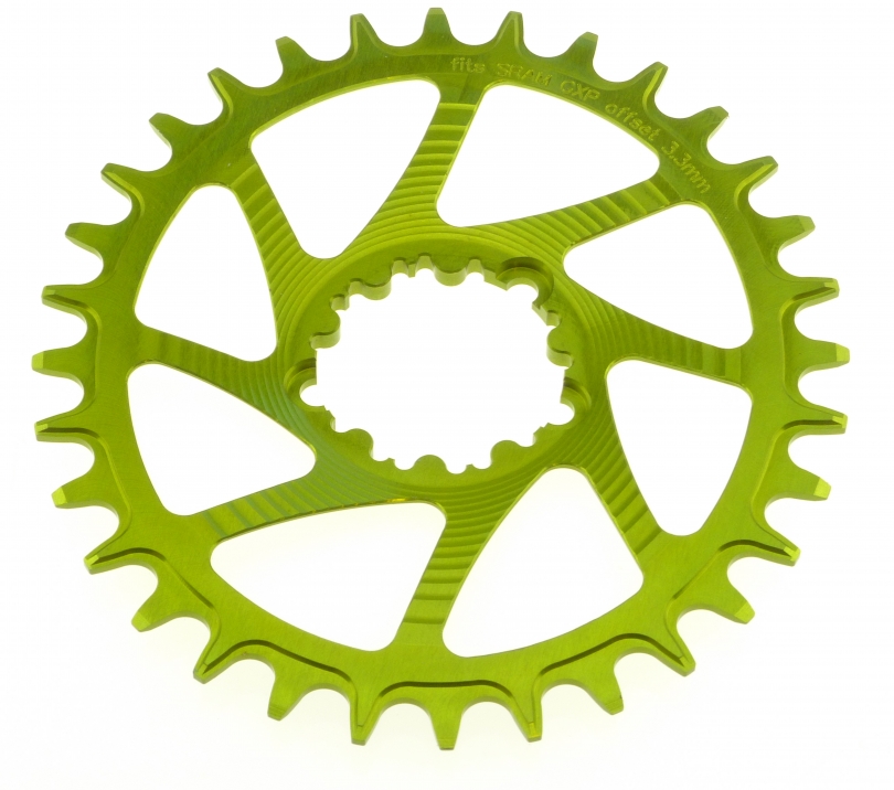 Garbaruk Sram GXP/DUB Oval Boost 30 Zähne green Kettenblatt