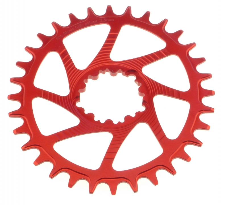 Garbaruk Sram GXP/DUB Oval Boost 30 Zähne red Kettenblatt