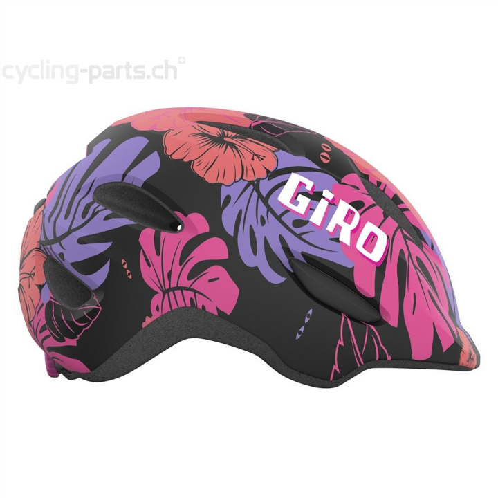 Giro Scamp matte black floral XS 45-49 cm Kinderhelm