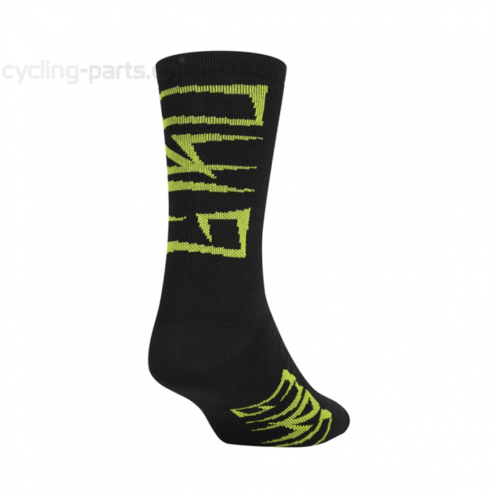 Giro Seasonal Wool black/lime breakdown Socken