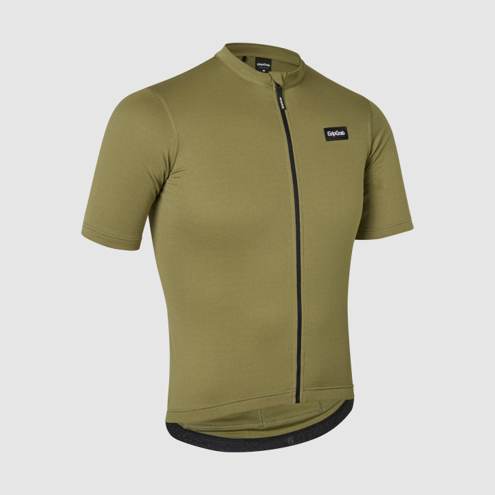 GripGrab EXPLR Merinotech Short Sleeve Jersey olive green