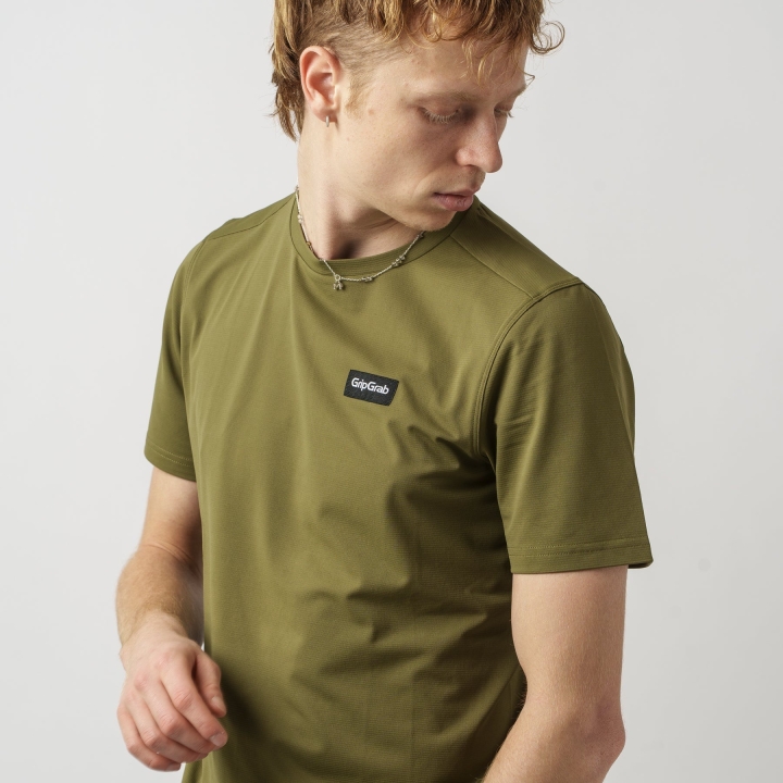 GripGrab EXPLR Technical T-Shirt olive green