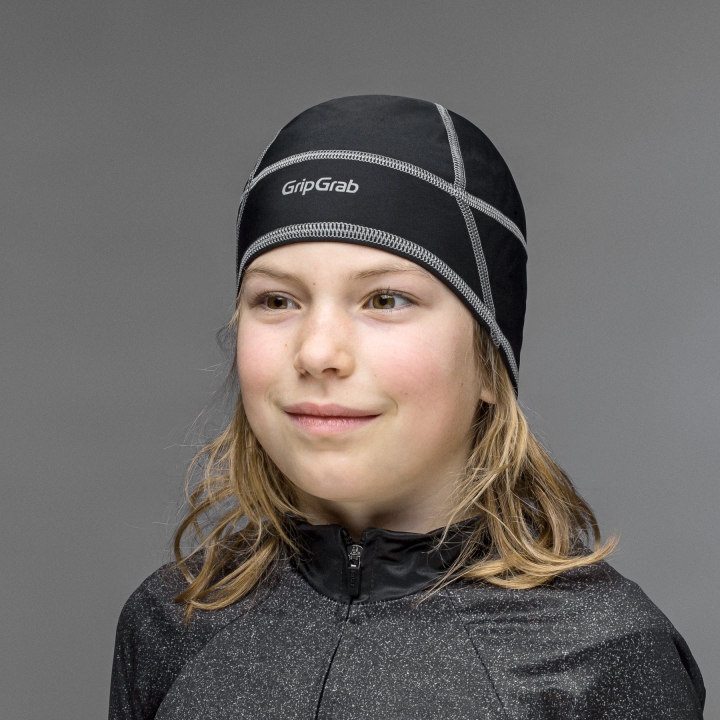 GripGrab Kids' Thermal Winter Skull Cap black