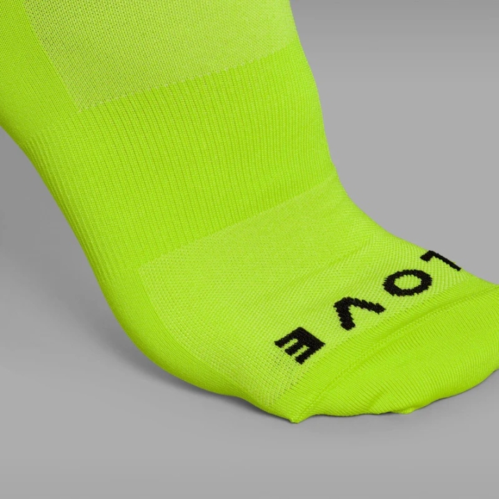 GripGrab Lightweight SL Short Summer Socken yellow hi-vis