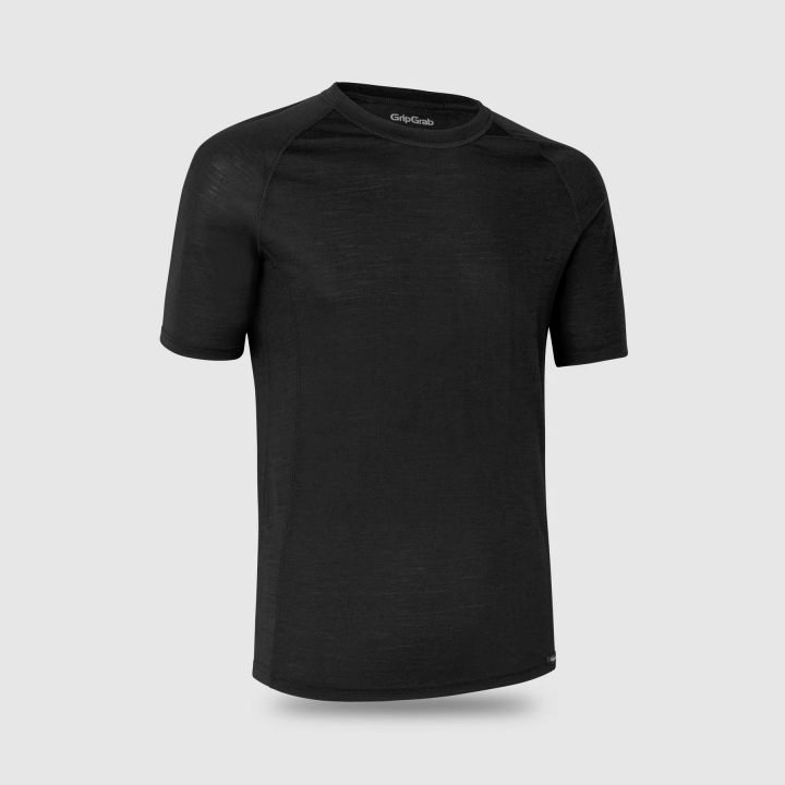 GripGrab Merino Blend Thermal Short Sleeve Base Layer black