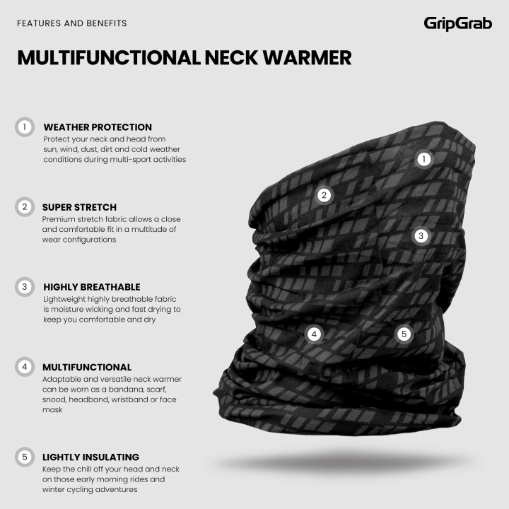 GripGrab Multifunctional Neck Warmer white