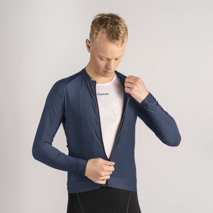 GripGrab PACR Long Sleeve Jersey navy blue
