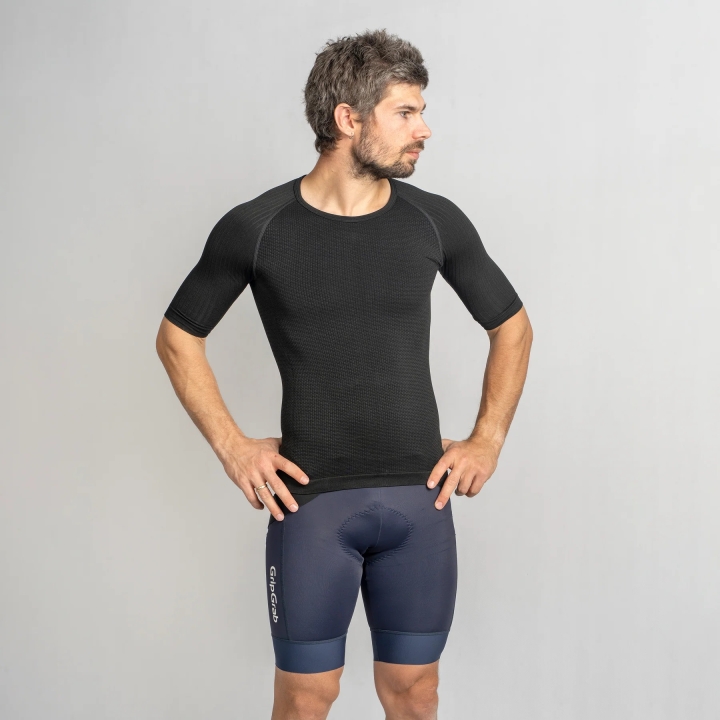 GripGrab PACR Spring-Autumn Seamless Short Sleeve Base Layer black
