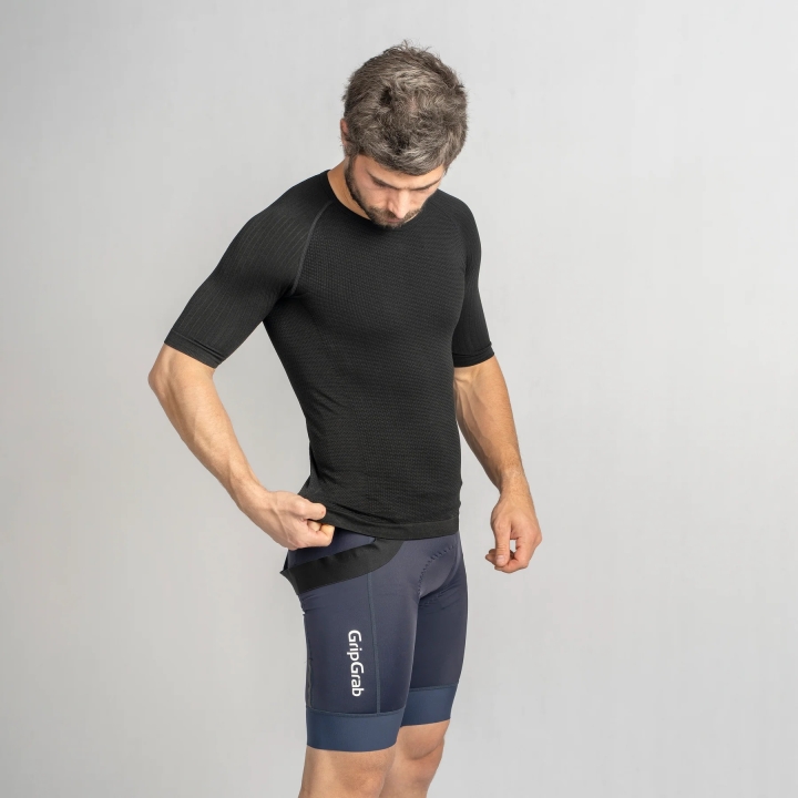 GripGrab PACR Spring-Autumn Seamless Short Sleeve Base Layer black
