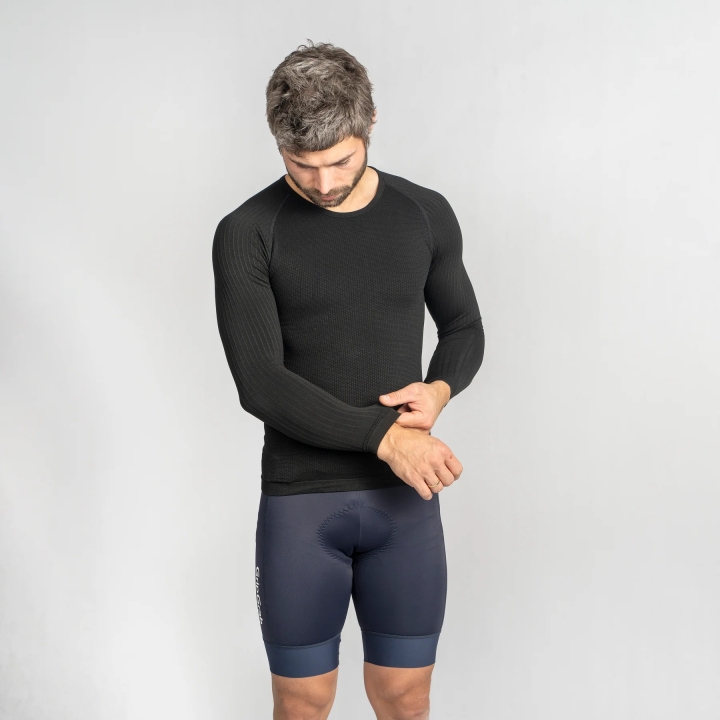 GripGrab PACR Spring-Autumn Seamless Long Sleeve Base Layer black
