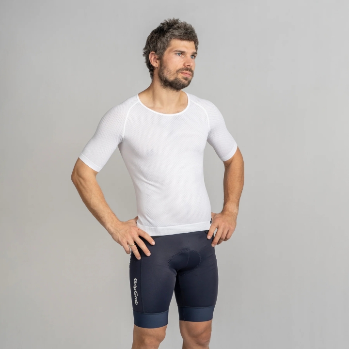 GripGrab PACR Summer Seamless Short Sleeve Base Layer white