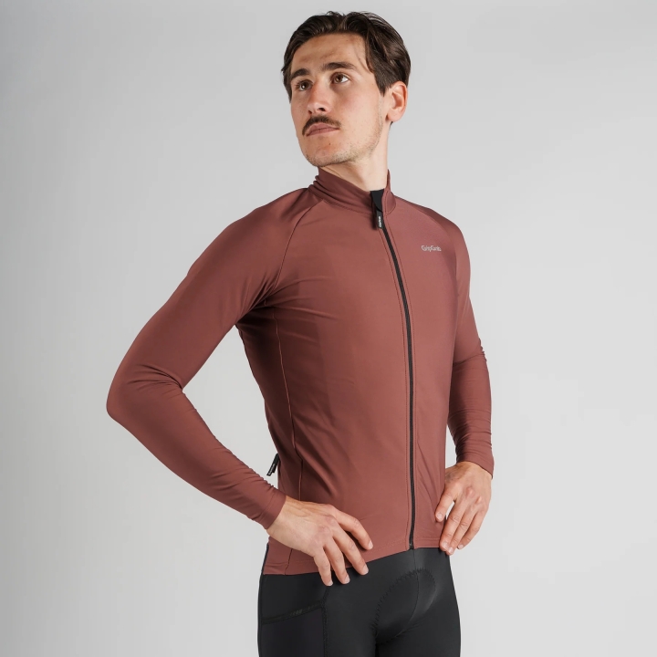 GripGrab PACR Thermal Long Sleeve Jersey dark red