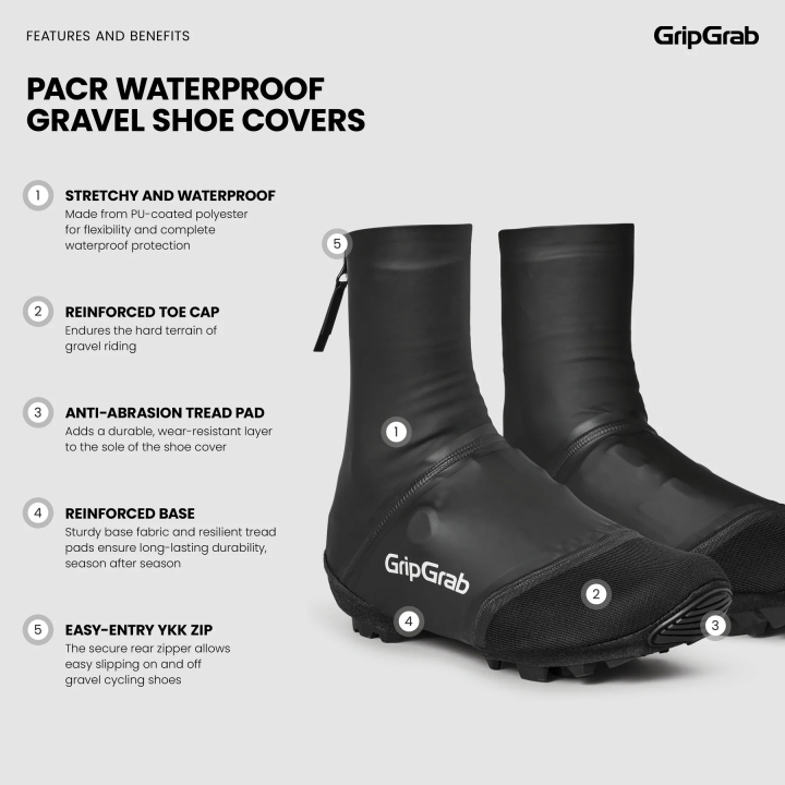 GripGrab PACR Waterproof Gravel Shoe Covers