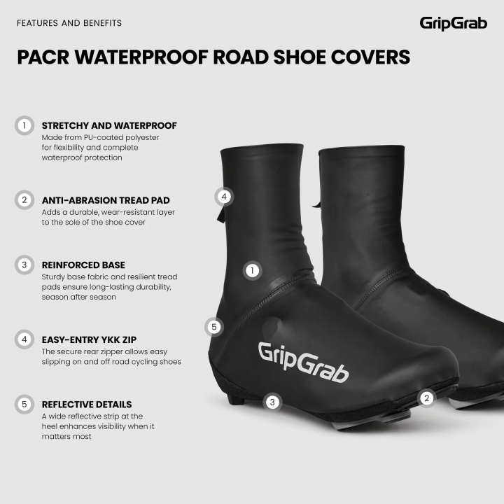 GripGrab PACR Waterproof Road Shoe Covers yellow hi-vis