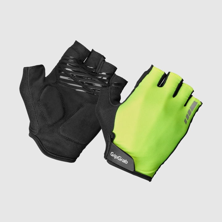 GripGrab RIDE Padded Short Finger Summer Handschuhe yellow hi-vis