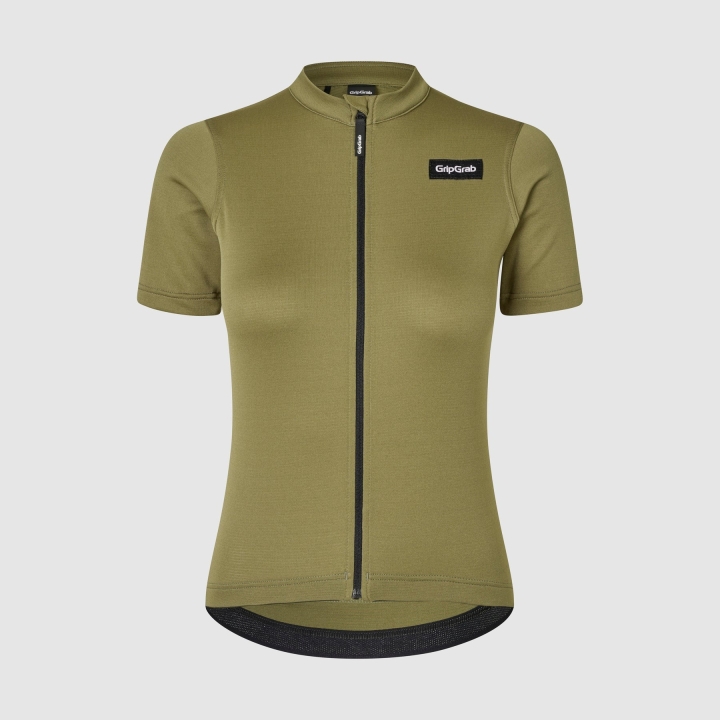GripGrab Women's EXPLR Merinotech Short Sleeve Jersey olive green