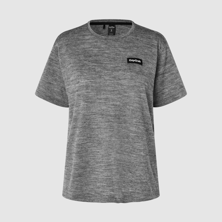 GripGrab Women's EXPLR Merinotech T-Shirt dark grey