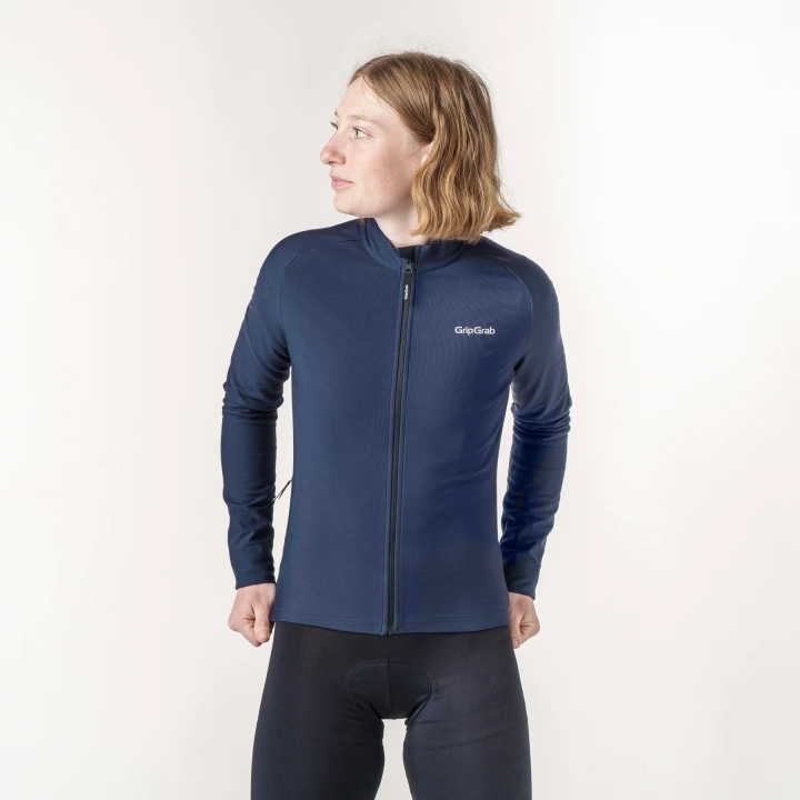 GripGrab Women's PACR Thermal Long Sleeve Jersey navy blue