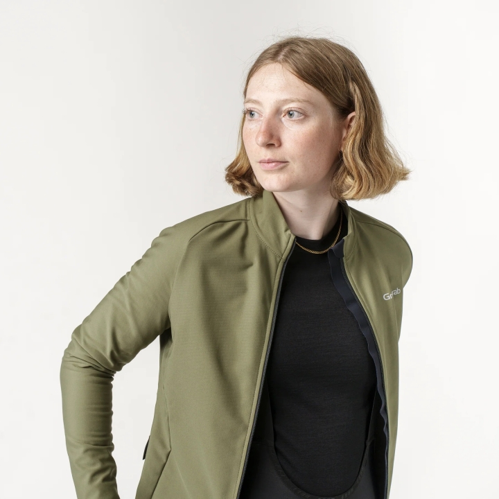 GripGrab Women's PACR Thermal Long Sleeve Jersey olive green