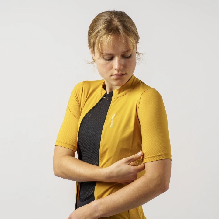 GripGrab Women's RIDE Short Sleeve Jersey mustard yellow