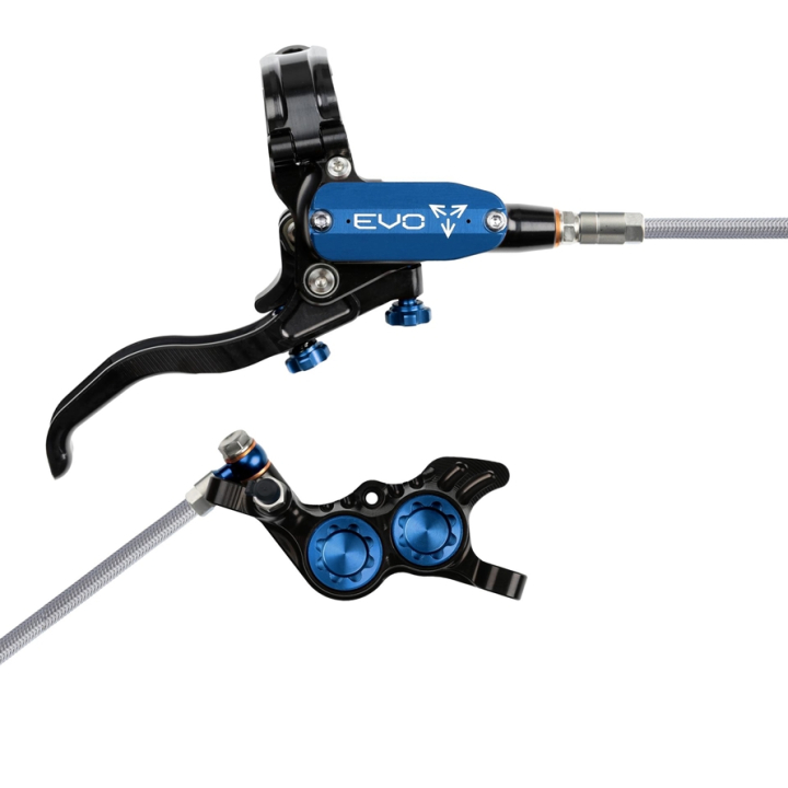 Hope EVO GR4 black/blue Stahlflex Scheibenbremse hinten