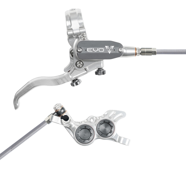 Hope EVO GR4 silver/smoke Stahlflex Scheibenbremse hinten