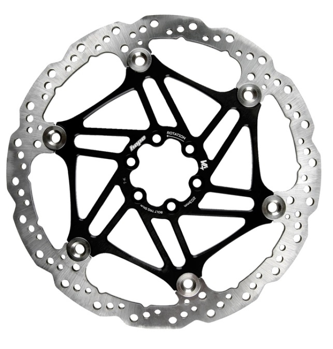 Hope Vented V4 Floating Rotor 6 Loch 203mm/3.3mm black Bremsscheibe