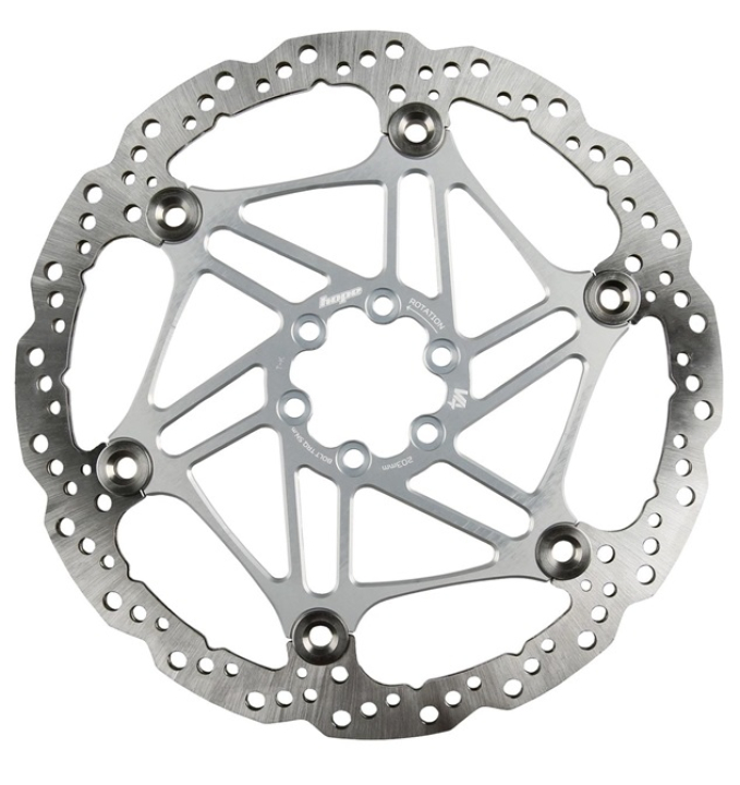 Hope Vented V4 Floating Rotor 6 Loch 203mm/3.3mm silver Bremsscheibe