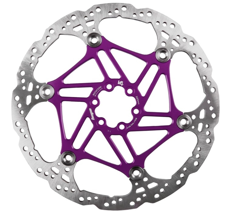 Hope Vented V4 Floating Rotor 6 Loch 220mm/3.3mm orange Bremsscheibe