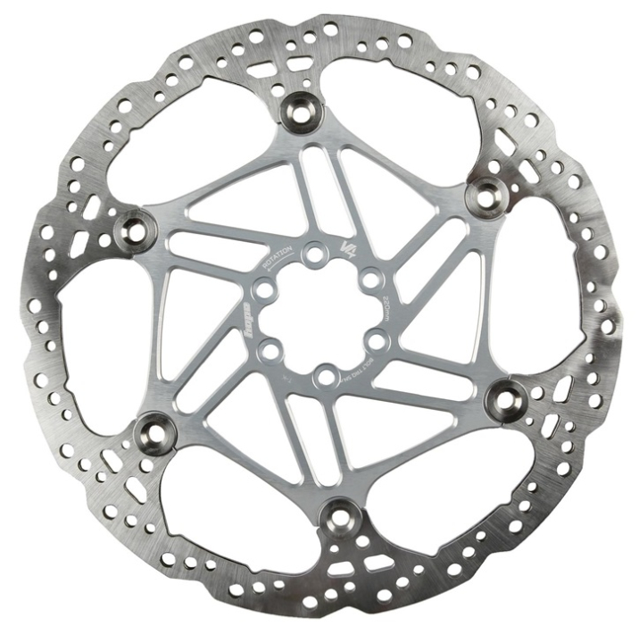 Hope Vented V4 Floating Rotor 6 Loch 220mm/3.3mm silver Bremsscheibe