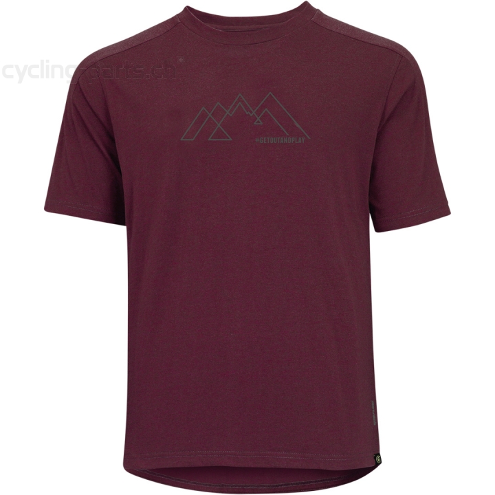 iXS Flow Tech Kids Tee raisin