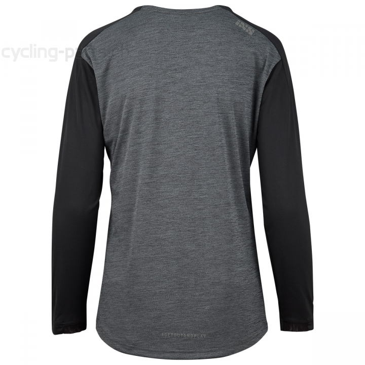 iXS Flow X Women long sleeve Jersey graphit-solid schwarz