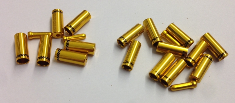 Jagwire Pro End Caps gold Endhülsen - Set
