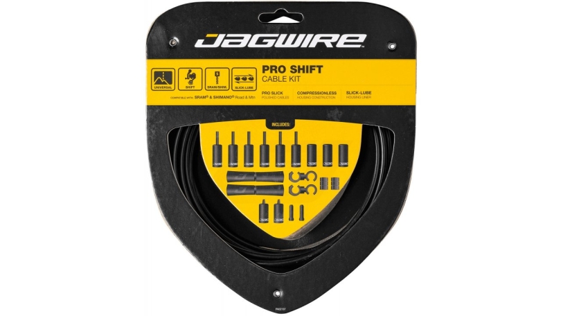 Jagwire Pro Shift polished black Schaltzugset