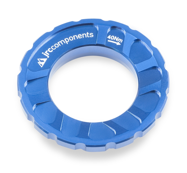 JRC Components Kizuna Bremsscheibenverschlussring Centerlock Aussenverzahnung blue
