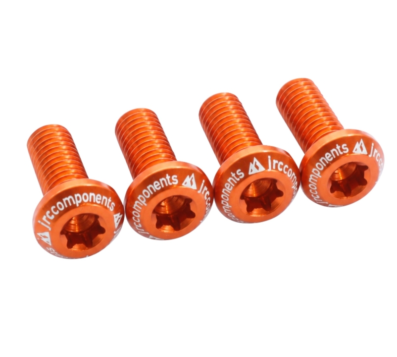 JRC Components Low Profile Aluminium Flaschenhalterschrauben M5x14mm orange