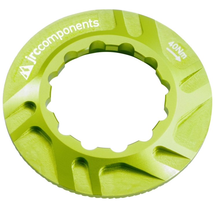 JRC Components Kizuna Bremsscheibenverschlussring Centerlock Innenverzahnung acid green