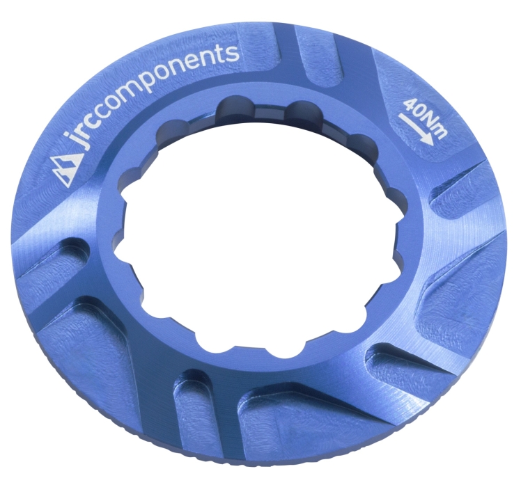 JRC Components Kizuna Bremsscheibenverschlussring Centerlock Innenverzahnung blue