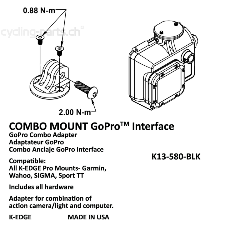 K-Edge GoPro® Combo Adapter K13-580