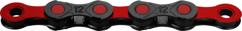 KMC DLC12 black/red Kette