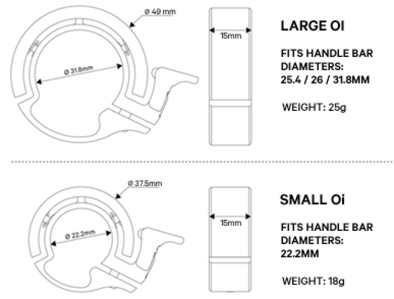 Knog Oi black Small Glocke