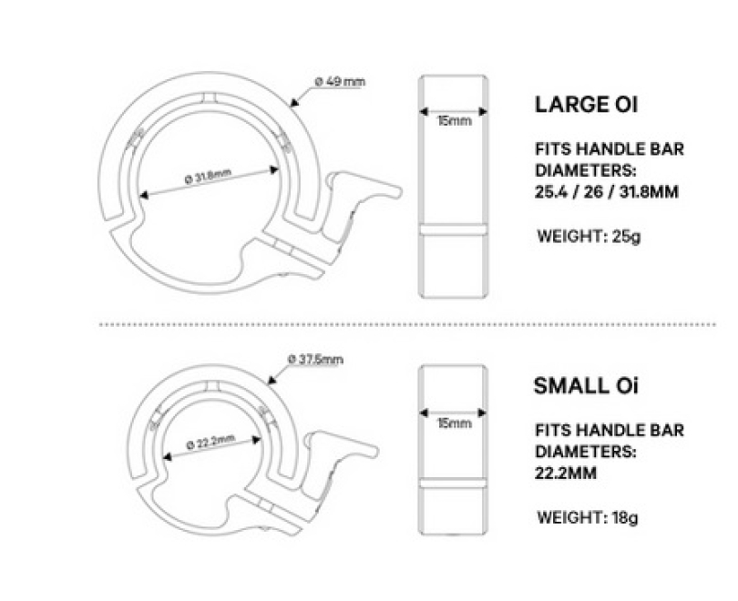 Knog Oi silver Large Glocke