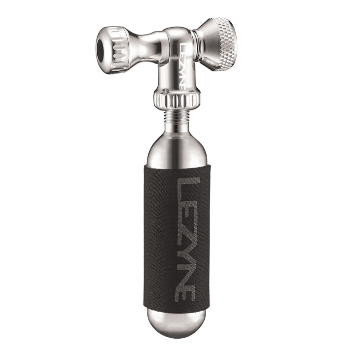 Lezyne Control Drive CO2 Pumpkopf Silber mit 16g Patrone