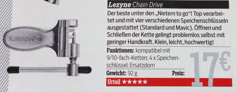 Lezyne Chain Drive Kettennieter/Speichenschlüssel