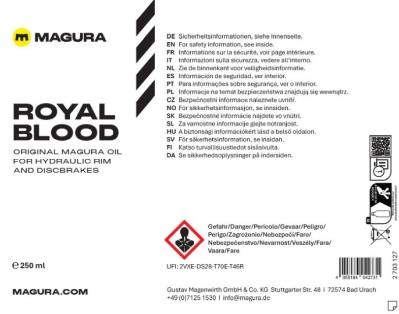 Magura Royal Blood Mineral Oil 250ml