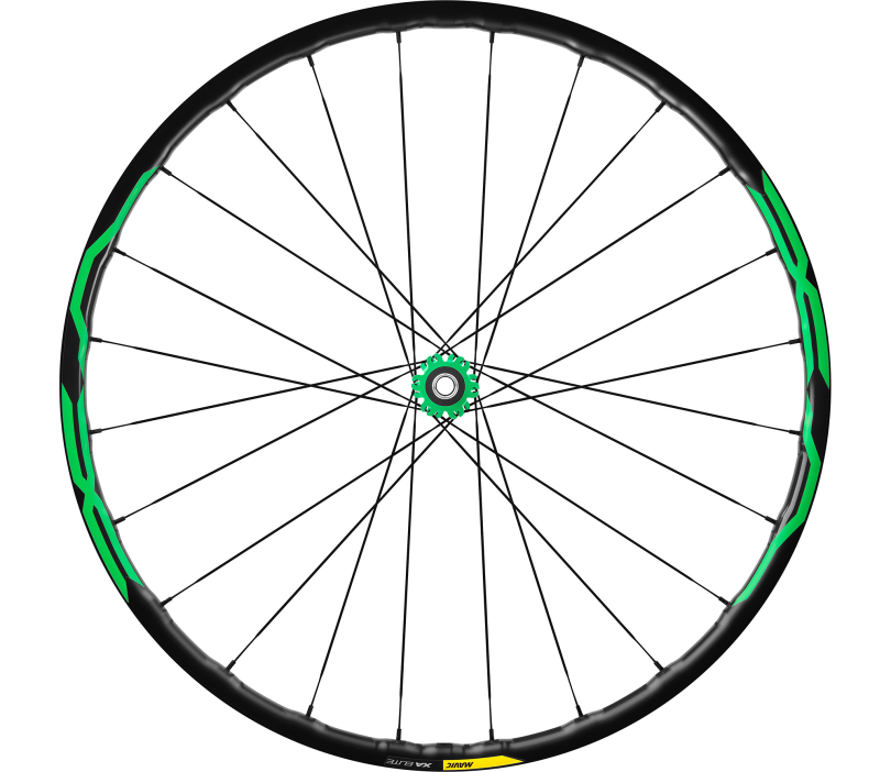 Mavic XA Elite green 27.5 6 Loch Boost 15x110mm Laufrad vorne