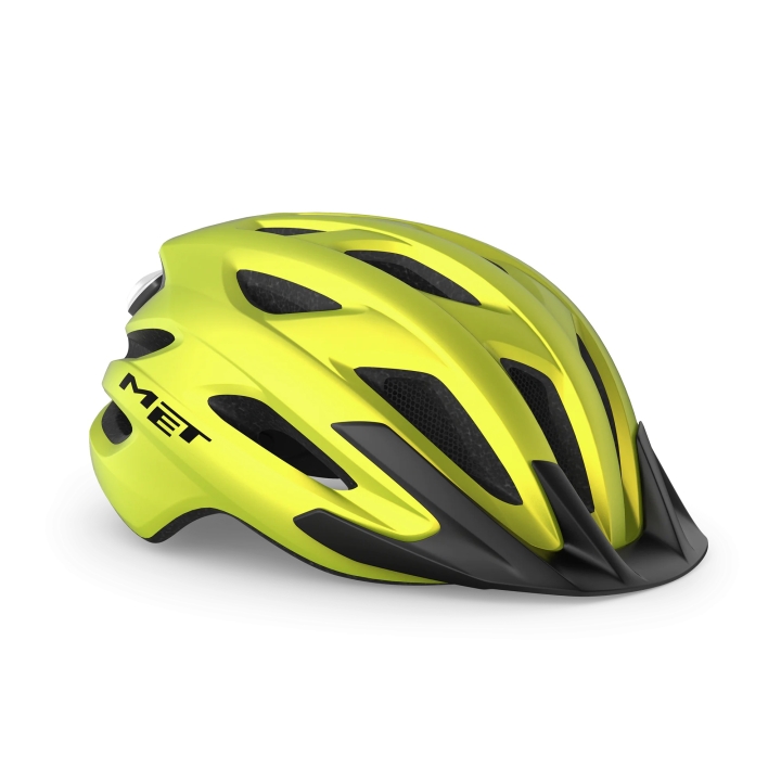 MET Crossover Mips Lime Yellow Metallic one size 52 - 59 cm Helm