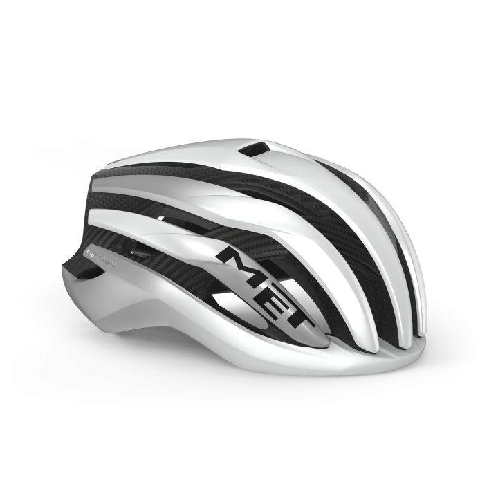 MET Trenta 3K Carbon Mips White Silver M 56 - 58 cm Helm