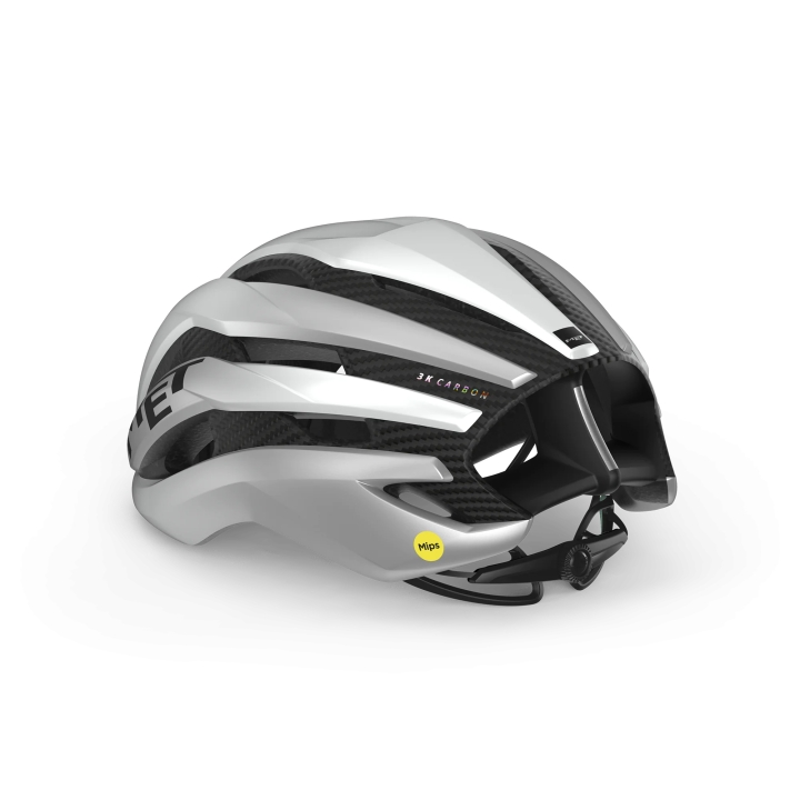 MET Trenta 3K Carbon Mips White Silver M 56 - 58 cm Helm