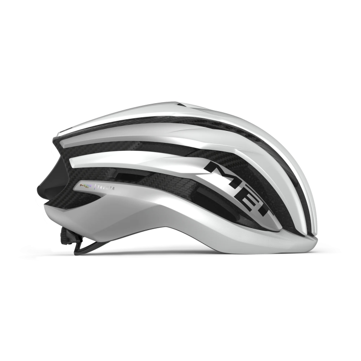 MET Trenta 3K Carbon Mips White Silver M 56 - 58 cm Helm